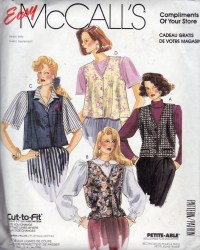 0021 MCCALLS EASY UNLINED FLARE OR SEMI FIT V VEST PATTERN 8-18 UNCUT